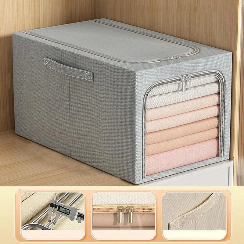 Tuck In Cloth Organiser With Zipper - Grey media 3