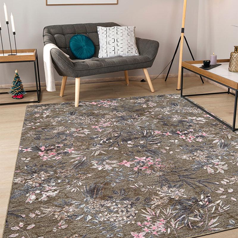 Lily Floral Carpet - Olive media 3