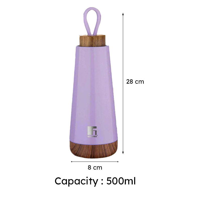 Bergner Walking Fairy Fountain Thermosteel Hot And Cold Flask (Purple) - 500 mL media 6