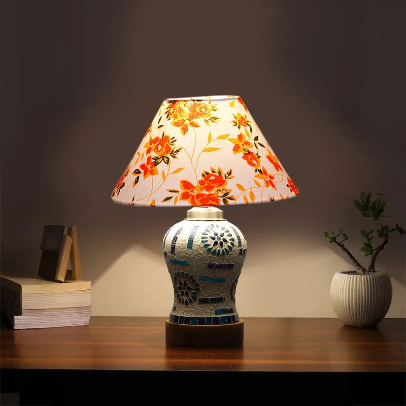 Sonara Fleur Cone Wooden Table Lamp - Multicolor media 1