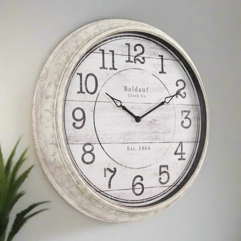 Meadow Round Wall Clock - Grey media 4