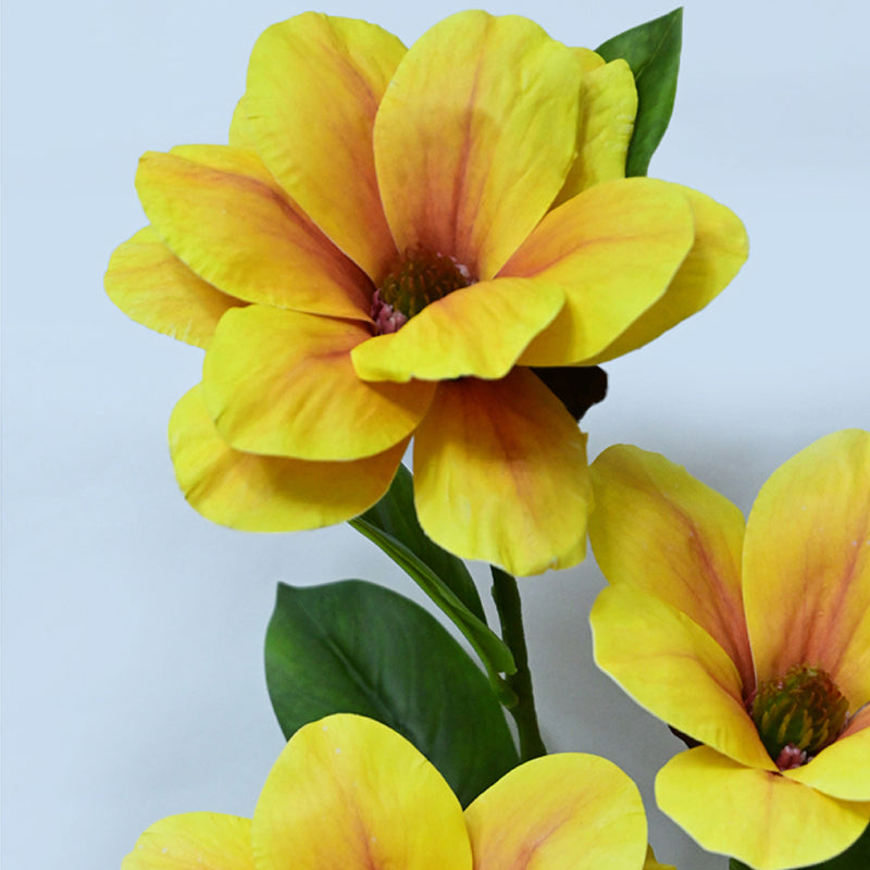 Artificial Magnolia Flower Stick - Yellow media 4