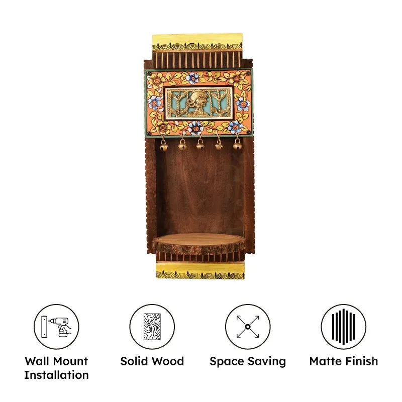Patang Perch Brass & Wood Shelf media 5