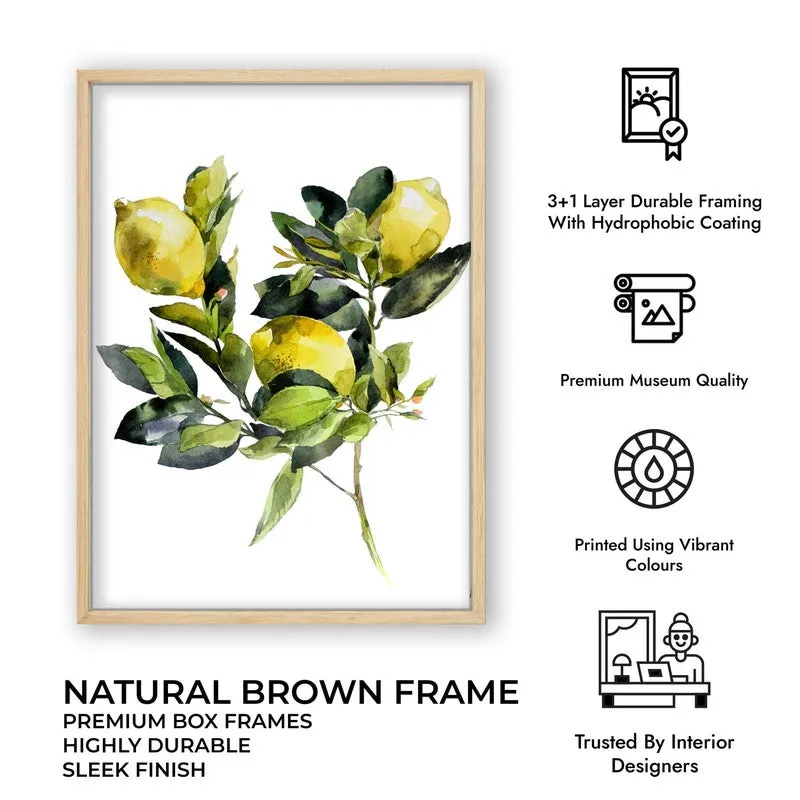 Lemon Luxe Archival Canvas Wall Art - Brown media 11