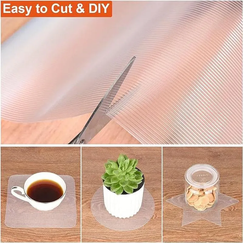 Transparent Kitchen Plastic Shelf Liner Mat - Set Of Two media 6