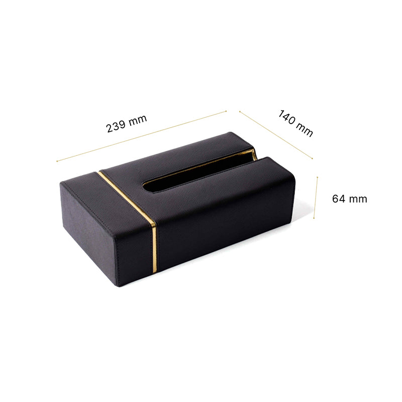Ceastra Faux Leather Tissue Holder - Black media 9