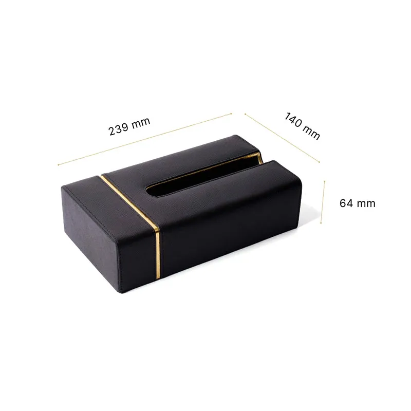 Ceastra Faux Leather Tissue Holder - Black media 9