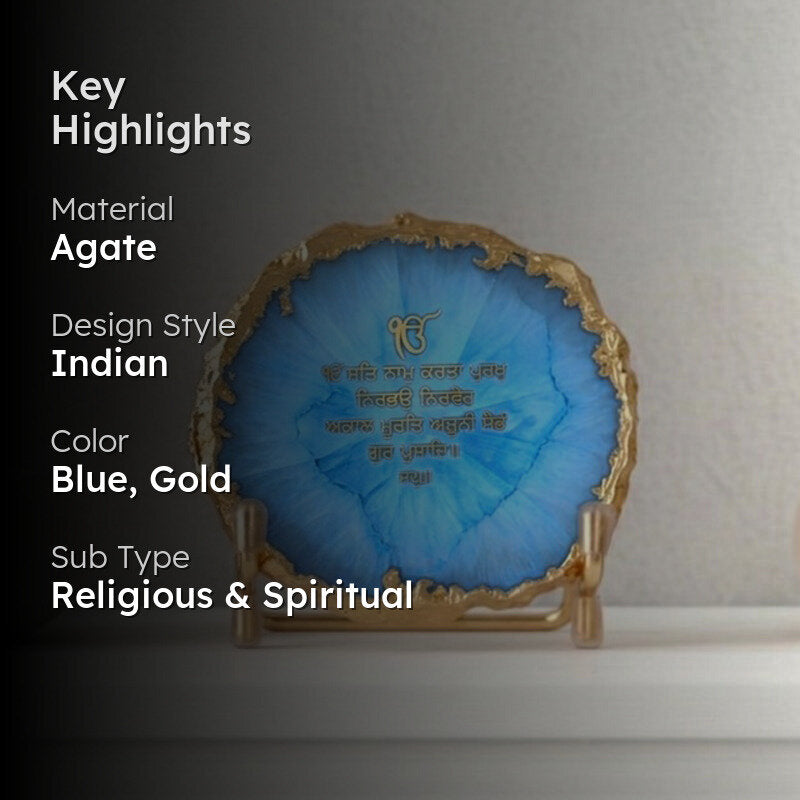 Agira Omkar Mantra Agate Showpiece media 2