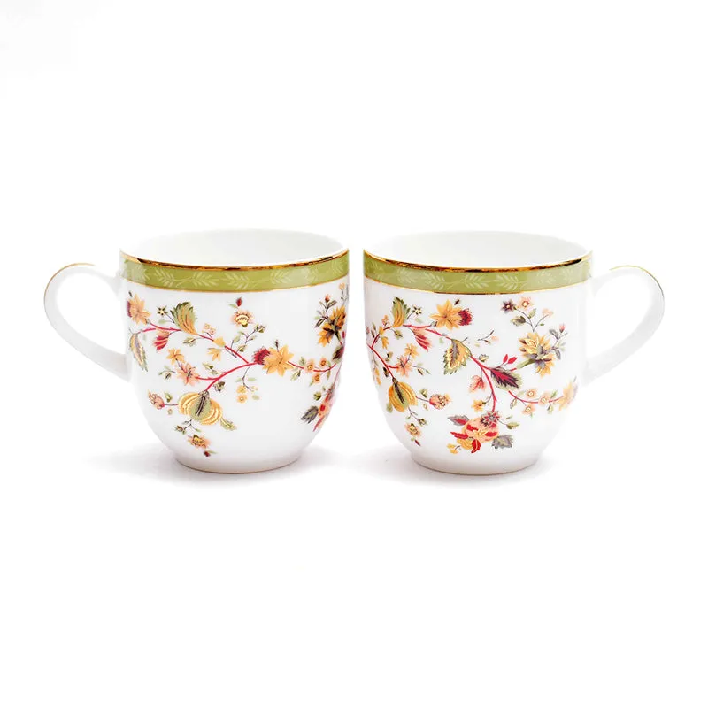 Painted 24k Gold Brushed Porcelain Coffee Mug (300 mL Each) - Set of Four media 4