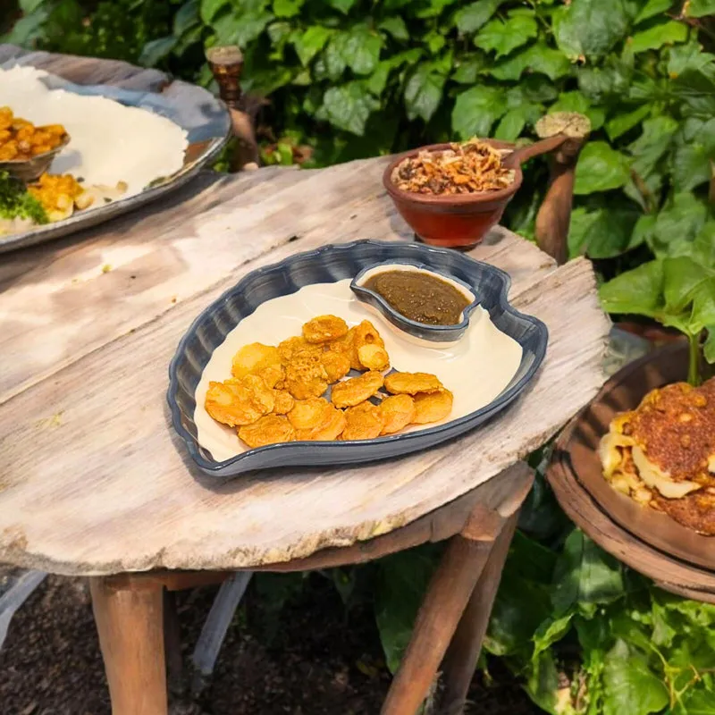 Leavra Ceramic Platter - Grey media 1