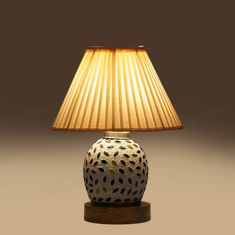 Elyra Pleatra Wooden Table Lamp - Multicolor media 7