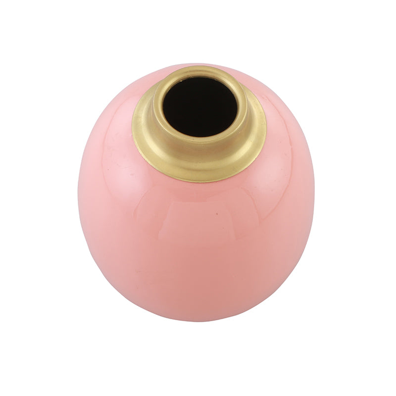 Linea Round Iron Vase - Peach media 4