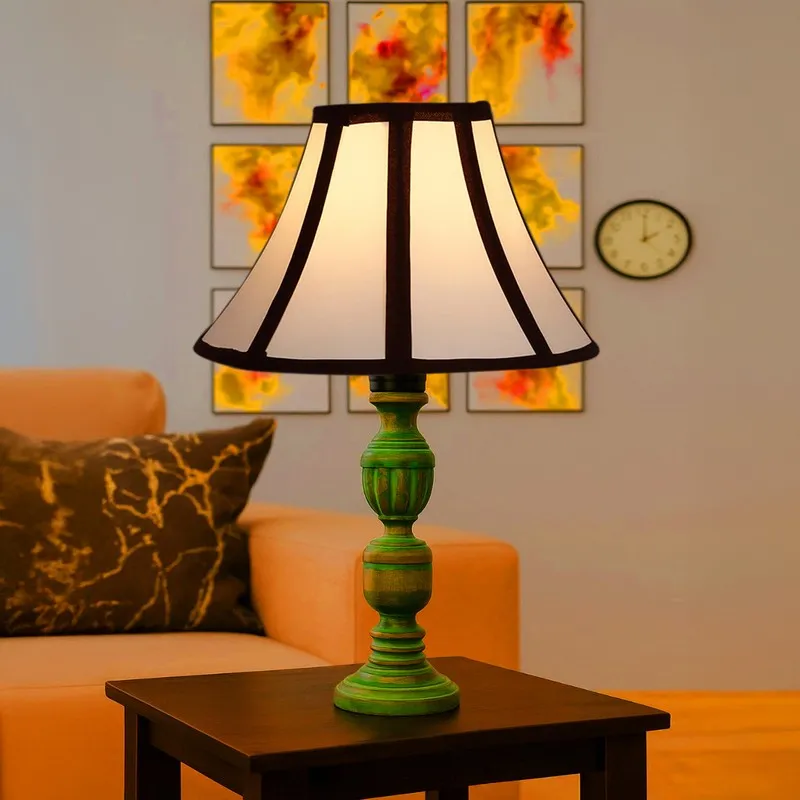 Arvello Zerin Wooden Table Lamp - White media 3