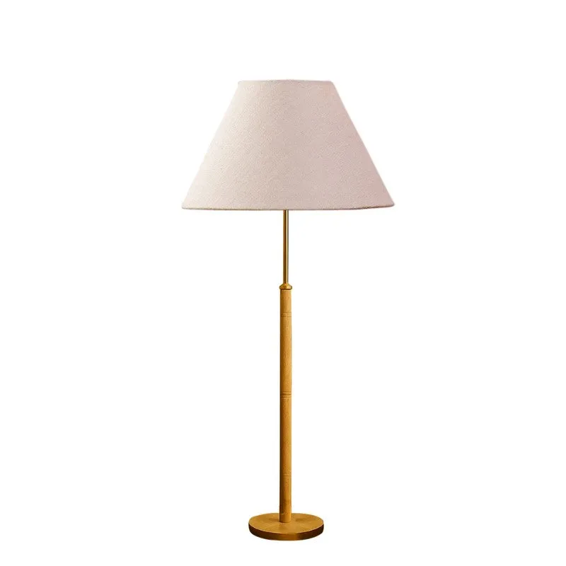 Earth Tone Wooden Floor Lamp - Beige media 4