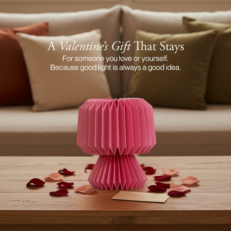 Fig Living Ori Mini Paper Table Lamp - Pink media 10