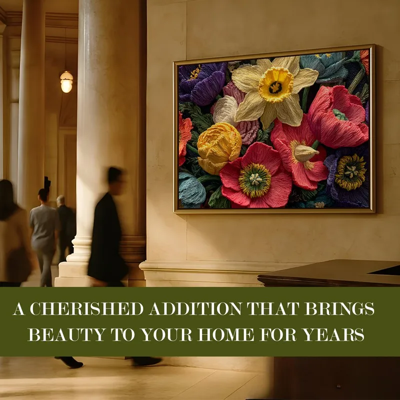 Petal Parade Canvas Wall Painting With Frame media 7