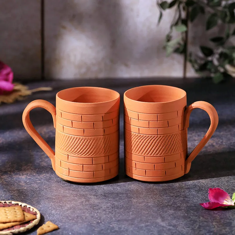 Smarana Terracotta Coffee Mug (400 mL Each) - Set of Two media 5