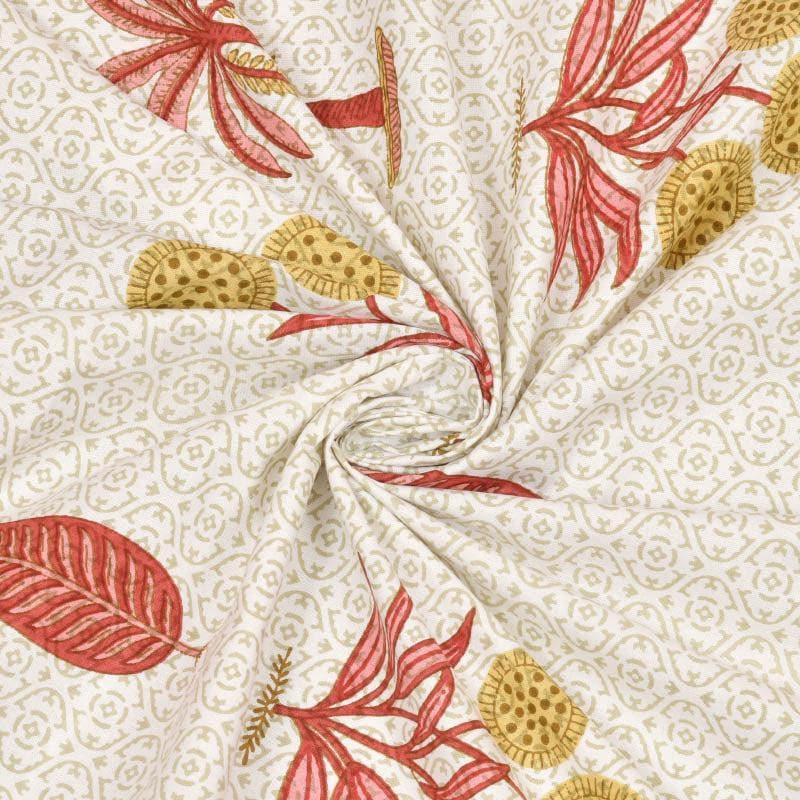 Gianni Printed Cotton Bedsheet (Pink) - 240 TC media 6