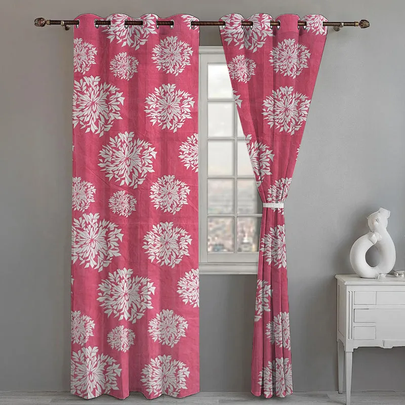 Snow Buds Room Darkening Curtain - Set Of Two media 1