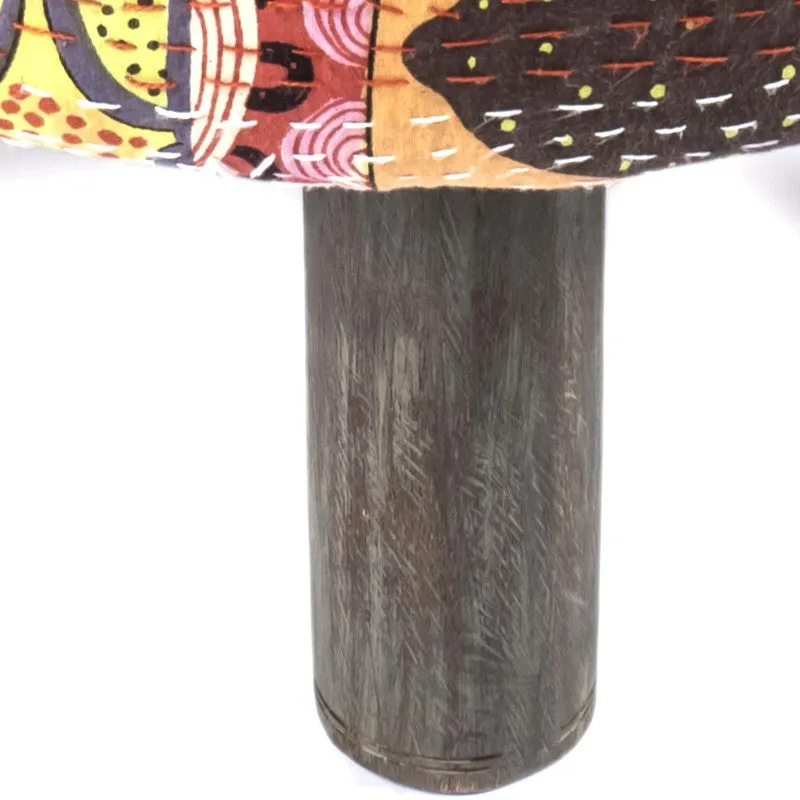 Bverix Acacia Wooden Ottomans (Multicolor) - Set Of Two media 4
