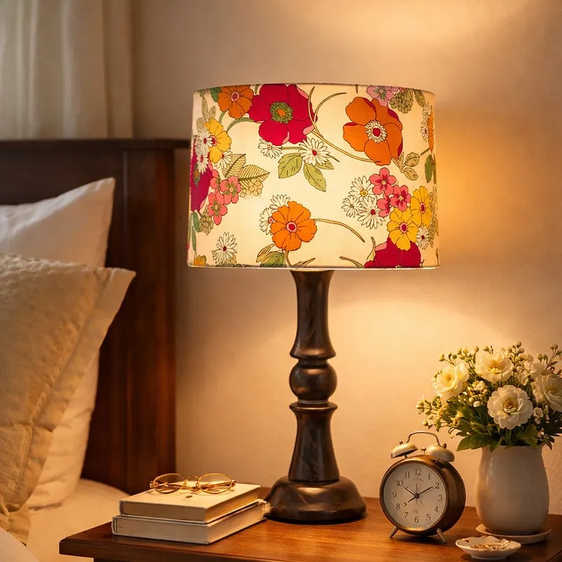 Floral Echo Wooden Table Lamp media 1