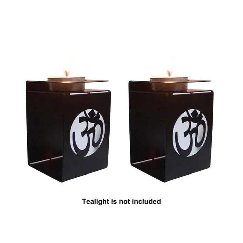 Om Shakti Tealight Candle Holder - Set Of Two media 3