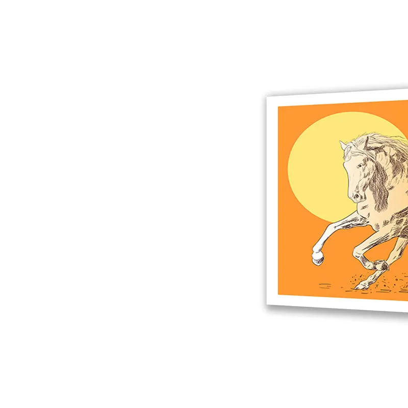 Equine Lines Wall Art with White Frame media 4