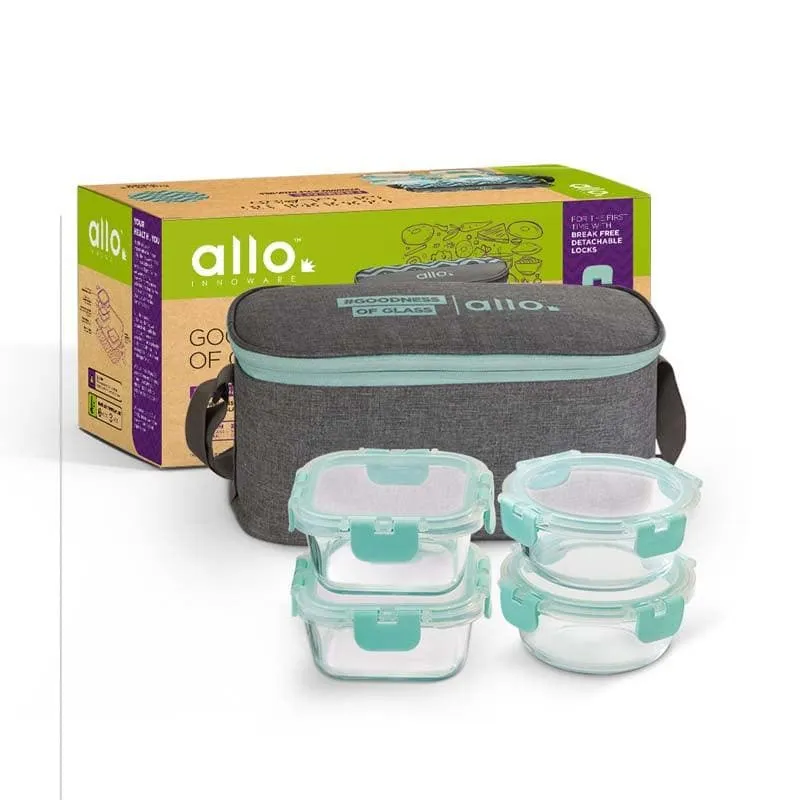 Jonas Lunchbox With Grey Bag (310 & 390 ML) - Set Of Four media 4