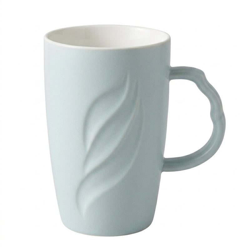 Wavy Ceramic Coffee Mug (400 mL) - Light Blue media 5