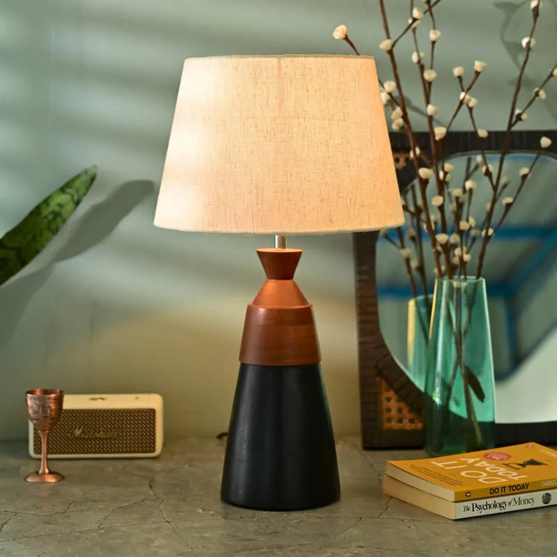 Ormo Wooden Table Lamp - White,Brown,Black media 1