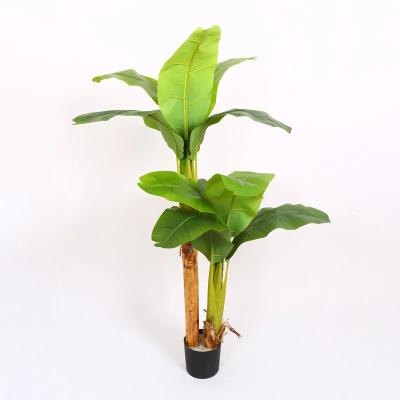 Verdiq Artificial Banana With Black Plastic Pot - 4.5 Feet media 4