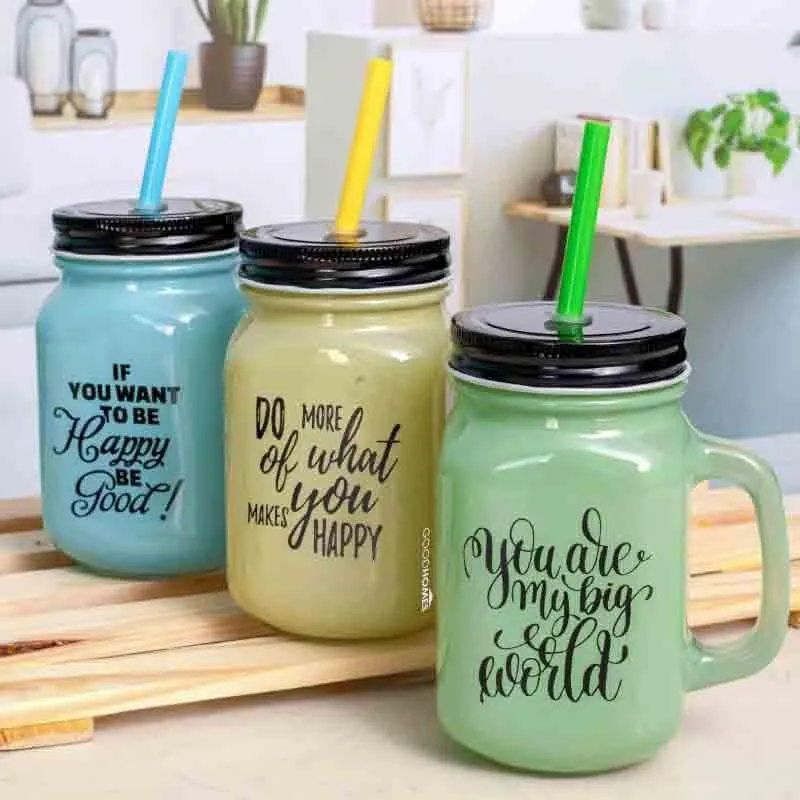 Hango Glass Coffee Mug (450 mL Each) - Set of Three media 1