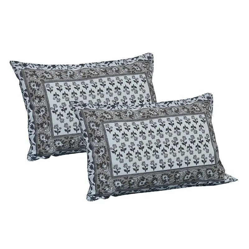 Ginnia Printed Cotton Bedsheet (Blue) - 160 TC media 5