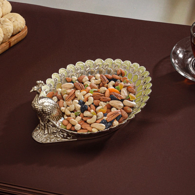 Peacock Jewel Accent Bowl