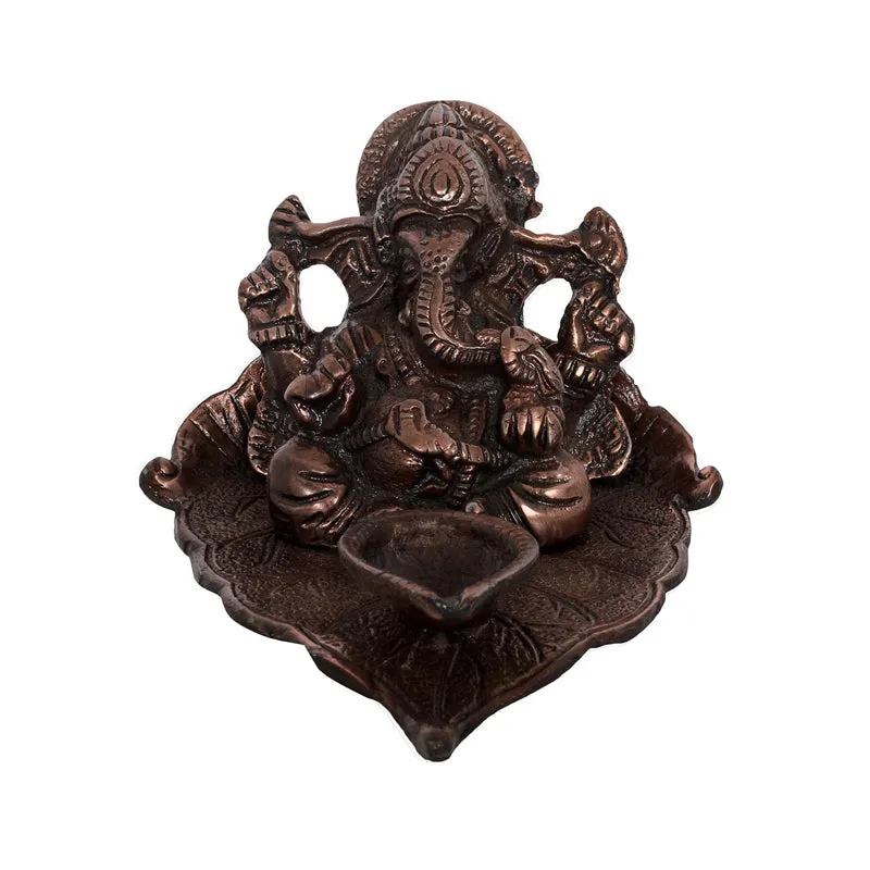 Vinayaka Leaf Diya - Brown media 4