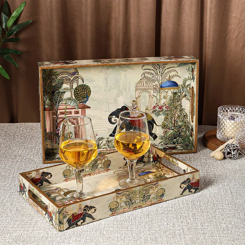Hastina Wood Serving Tray - Set Of Two media 1