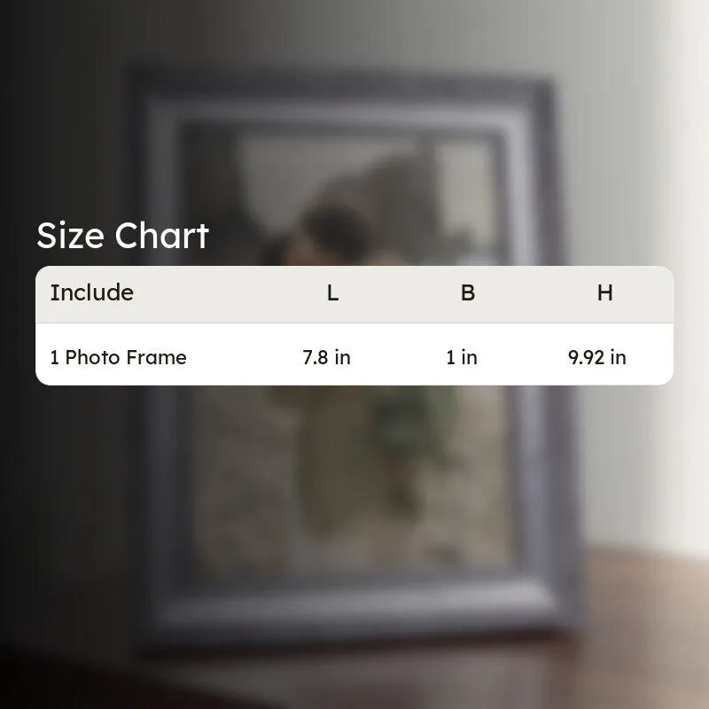 Elegant Vintage Style PVC Photo Frame - Grey media 11