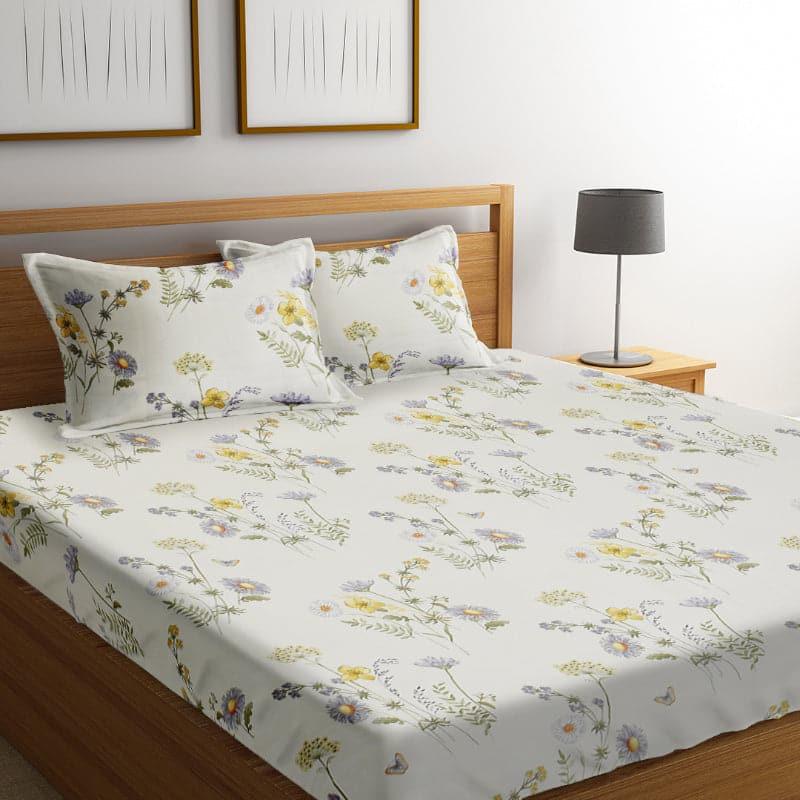 Azriel Floral Microfiber Bedsheet Old - 130 GSM media 3
