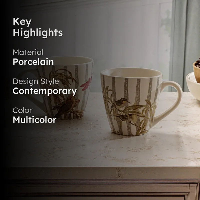 Elaris Porcelain Tea Cup (300 mL Each) - Set Of Two media 2