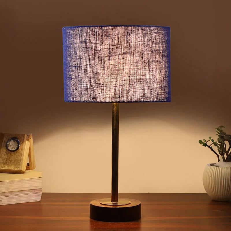 Sienna I Rodin Wooden Table Lamp - Blue,Gold,Brown media 1