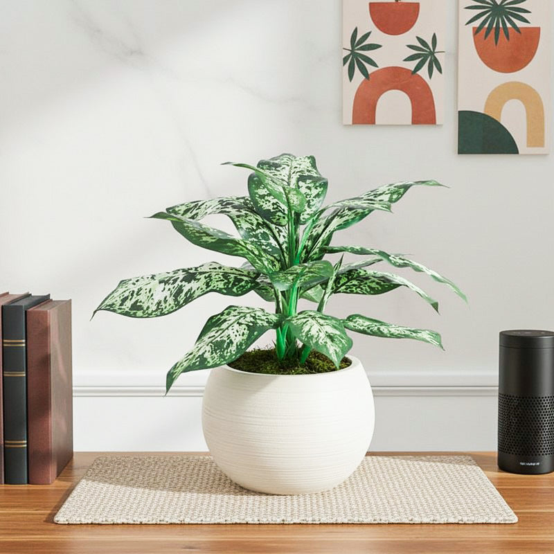 Verdant Touch Dieffenbachia Artificial Plant Without Pot - 1.9 Feet