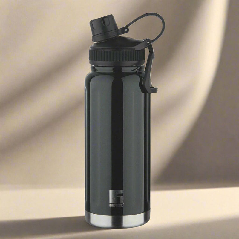 Bergner Walking Aquafit Thermosteel Hot And Cold Flask (Black) - 500 mL - 500 ML
