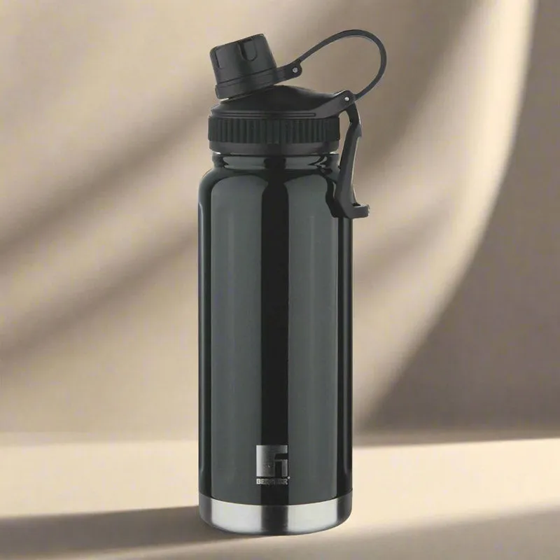 Bergner Walking Aquafit Thermosteel Hot And Cold Flask (Black) - 500 mL media 1