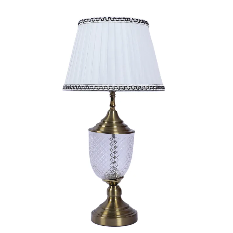 Axyle Glow Iron Table Lamp - White,Gold media 5