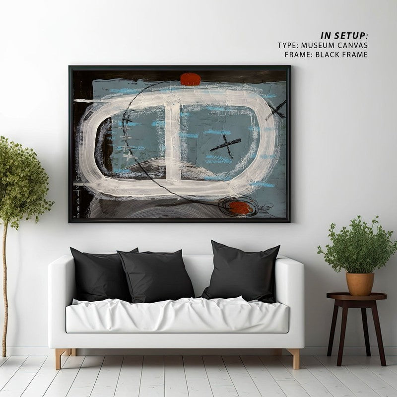 The Kiss Canvas Wall Painting - Black Frame