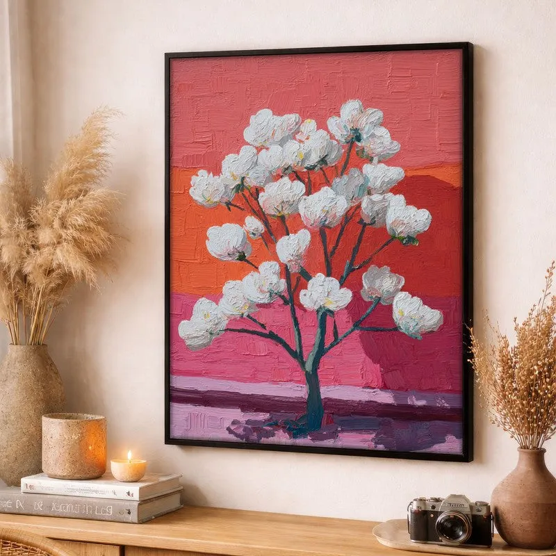 Pixelated Flora Canvas Wall Painting - Black Frame media 3