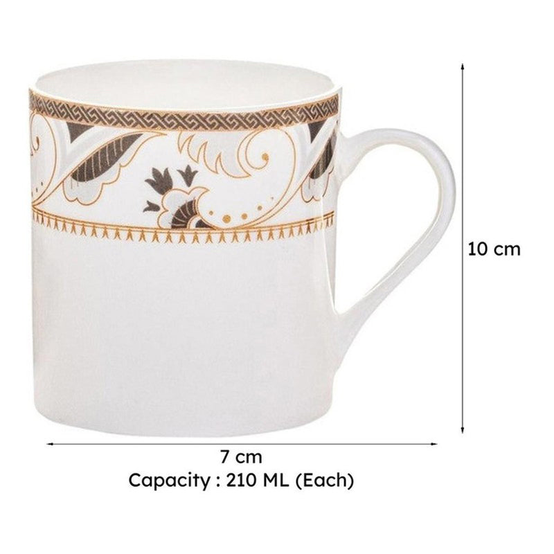 Rustic Bone China Tea Cup (210 mL Each) - Set Of Six media 6