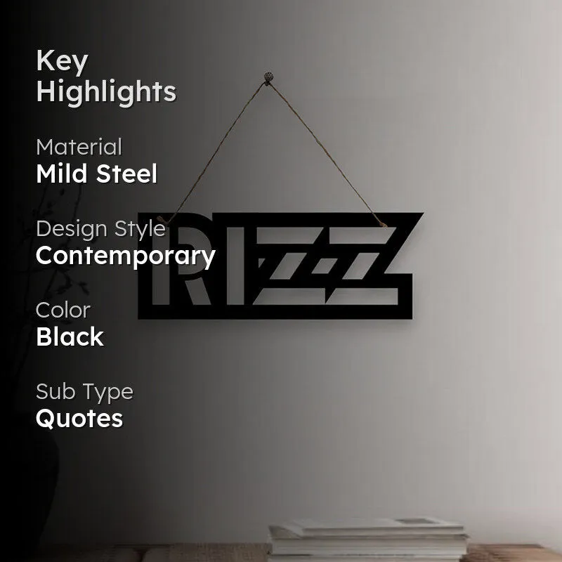 Rizz Mild Steel Wall Accent media 2