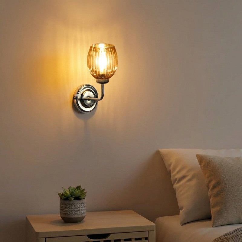 Golden Aura Stripes Glass Wall Lamp