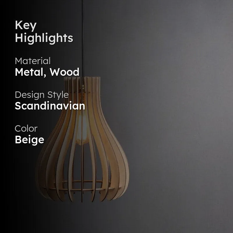 Chio Wooden Ceiling Lamp media 2
